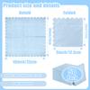 50 Pieces 3-ply Light Blue Napkins Disposable Folded 5 x 5 Inches Scalloped Cocktail Napkins Paper Napkins for Dinner Wedding Birthday Party Dessert Napkins view 2