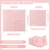 50 Pieces 3-ply Light Pink Napkins Disposable Folded 5 x 5 Inches Scalloped Cocktail Napkins Paper Napkins for Dinner Wedding Birthday Party Pink Dessert Napkins view 2
