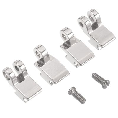 HALLMERS 1 Set 6pcs 4mm Stainless Steel Universal Barrel Spring Hinge Assembly Set 180 DegreeEyeglass Frame Glasses Replacement Part - Optical Insert Eye Wear Specs Repair Joint Spectacles Bracket