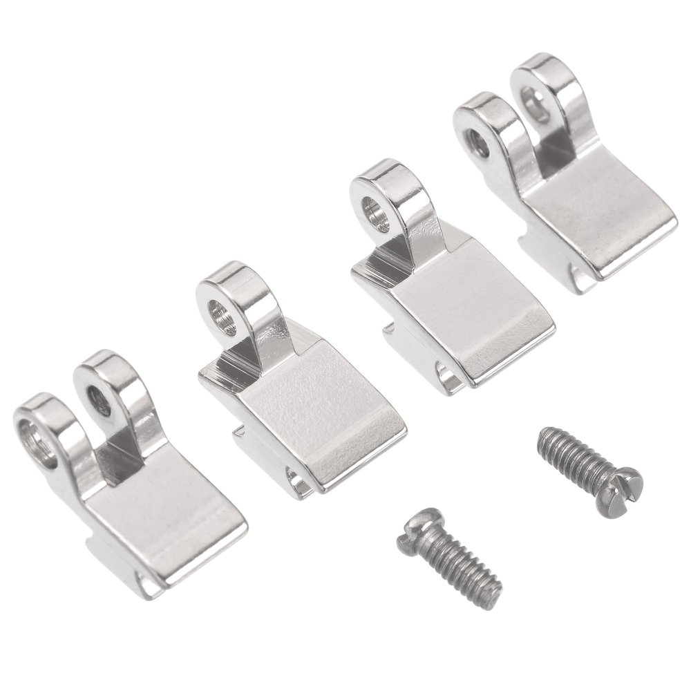 HALLMERS 1 Set 6pcs 4mm Stainless Steel Universal Barrel Spring Hinge Assembly Set 180 DegreeEyeglass Frame Glasses Replacement Part - Optical Insert Eye Wear Specs Repair Joint Spectacles Bracket