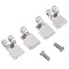 HALLMERS 1 Set 6pcs 4mm Stainless Steel Universal Barrel Spring Hinge Assembly Set 180 DegreeEyeglass Frame Glasses Replacement Part - Optical Insert Eye Wear Specs Repair Joint Spectacles Bracket view 1