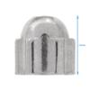 HALLMERS 10pcs 2.5mm x 1.4mm Acorn Nut M1.4 Thread Screw Blind Bolt Glasses Replacement Part Cover - Optical Insert Eye Wear Specs Repair Screw In Frame Temple Joint Spectacles Bracket view 2