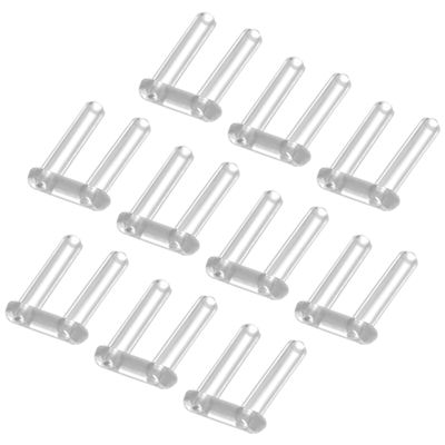 HALLMERS 10pc 0.8mm x 1.4mm x 7mm Rimless Bushings Glasses Replacement Part - With Holes for Barb - Double Plug Grommet Optical Rivet Insert Eye Wear Specs Repair Frame Temple Joint Spectacles Bracket