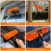 20+ Ft Reach 2 in 1 Window Washing Squeegee with 3-14 ft Spliceable Extension Pole // Window Cleaning Tool & Window Washer Squeegee for Home Indoor Outdoor Window Washing view 4
