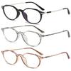 VEVESMUNDO Blue Light Blocking Reading Glasses Round Stylish Computer Readers Eyeglasses for Women Men view 1