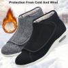 Women Diabetic Shoes Wide Width Edema Comfy Shoes, Men Winter Warm Fleece Boots Adjustable Lightweight Non-Slip Orthopedic Walking Shoes for Elderly Hammertoe Swollen Feet Gray A Men 10/Women 10.5 view 3