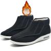 Elderly Winter Warm Fleece Diabetic Shoes, Men Womens Stylish Diabetic Arthritis Shoes Wide Widths Walking Edema Sneakers Adjustable Boots for Support Swollen Feet Black B Men 5.5/Women 6.5 view 1
