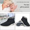 Elderly Winter Warm Fleece Diabetic Shoes, Men Womens Stylish Diabetic Arthritis Shoes Wide Widths Walking Edema Sneakers Adjustable Boots for Support Swollen Feet Black B Men 5.5/Women 6.5 view 4