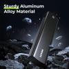 AUVON Metal Weekly Pill Organizer with Slide Design, Stylish Travel Pill Box 7 Day for Privacy Protection, Aluminum Alloy Pill Case with Large Compartment for Supplements, Fish Oil (Black) view 4