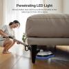 iDOO Electric Cordless Spin Dust Mop, Electric Mops for Floor Hardwood Tile Cleaning with Sprayer & LED Headlight, Rechargeable Dual-Motor, Quiet Self Propelled, Water Tank 4 Replaceable Heads, White view 4
