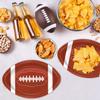 QIYANPAX 50pcs Football Shaped Paper Plates - Football Party Supplies for Tailgate & Gameday Decorations view 2