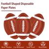 QIYANPAX 50pcs Football Shaped Paper Plates - Football Party Supplies for Tailgate & Gameday Decorations view 3