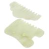 Healvian 2pcs Jade Gua Combs for Facial Massage and Skin Scraping Natural Xiuyan Jade Tools for Scalp Relaxation Lightweight and Portable Massagers for Home and Travel view 1