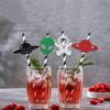 24Pcs Space Astronaut Straws Space Themed Birthday Party Decorations Space Paper Straws Decor Astronaut Baby Shower Party Decor Planet Baby Anniversary Party Supplies Black Red view 4