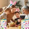 40 Pack Happy Easter Treat Bags, Colorful Easter Gift Bags with Handles, Plastic Easters Eggs Bunny Goodie Candy Tote Favor Bag for Easters Egg Hunt Party Supplies and Gifts Wrapping, 6.5 X 10 inch view 2