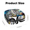 Zebra Menstrual Pad Purse for School, Tampons Collect Pouch for Women Girls, Soft Sanitary Napkin Disposal Bags view 2