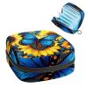 RODAILYCAY Period Bags for School, Sanitary Napkin Storage Bag for Feminine Pads, Starry Sky Sunflower Butterfly Ladies Menstrual Cup Pouch Sanitary Pads Organizer view 1