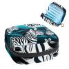 RODAILYCAY Sanitary Napkin Storage Bag for Women Cute, Feminine Menstruation Pad Holder for Period, Portable Zipper Menstrual Pad Bags Zebra view 1