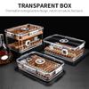 JJoias Transparent Cigar Storage Box, Cigar Humidor, Desktop Cedar Wood Storage Box with Digital Thermometer, Constant Humidity Portable Cigar Humidor,S view 2