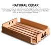 JJoias Transparent Cigar Storage Box, Cigar Humidor, Desktop Cedar Wood Storage Box with Digital Thermometer, Constant Humidity Portable Cigar Humidor,S view 3
