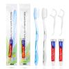 30 pcs Disposable Toothbrushes with Toothpaste Floss Individually Wrapped, 2 Color Disposable Toothbrush, 10g Toothpaste, Dental Floss Pick, Bulk Toothbrush Kit for Homeless,Airbnb,Hotel,Guest view 1