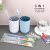 30 pcs Disposable Toothbrushes with Toothpaste Floss Individually Wrapped, 2 Color Disposable Toothbrush, 10g Toothpaste, Dental Floss Pick, Bulk Toothbrush Kit for Homeless,Airbnb,Hotel,Guest view 4