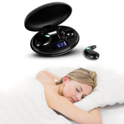 Sleep Earbuds Bluetooth 5.2 Noise Cancelling Earbuds for Sleep with Charging Box Reusable Earplugs for Sleeping Snoring Perfect for Side Sleepers Earbuds for Sleeping