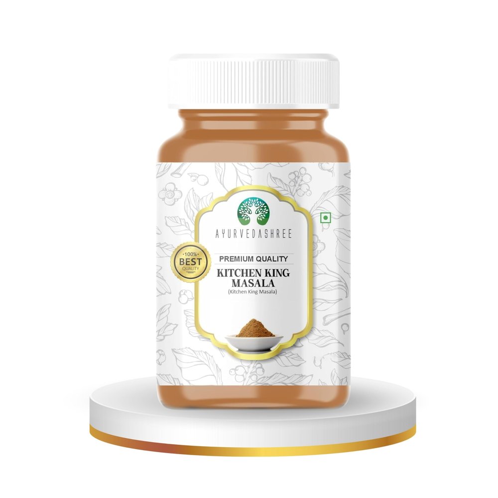 AYURVEDASHREE Kitchen King Masala 100gm PET Jar ~ All Natural | Vegan | No Colors | NON-GMO | Indian Origin