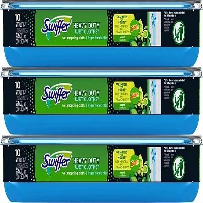 Swiffer Sweeper Heavy Duty Gain Wet Mop Pads, 30/Pack