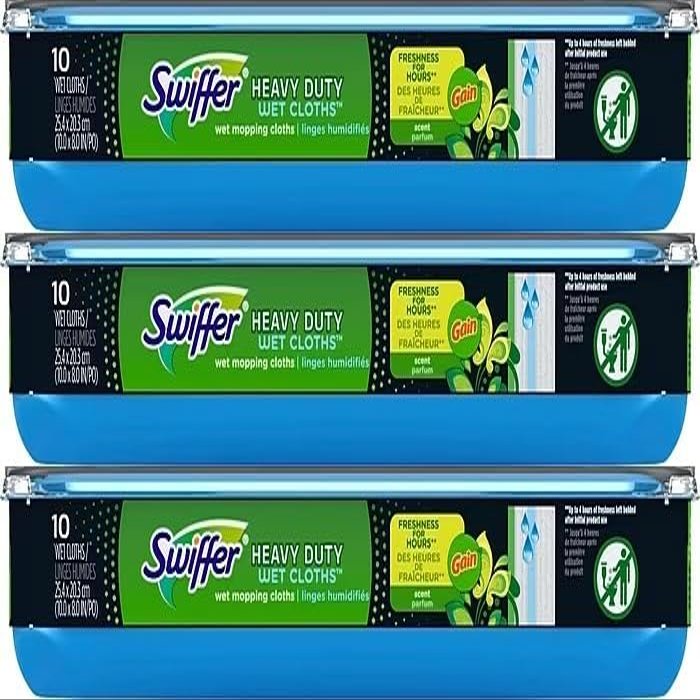 Swiffer Sweeper Heavy Duty Gain Wet Mop Pads, 30/Pack