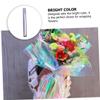 KALLORY Cellophane Iridescent Flower Wrap Film Gradient Color Cellophane Packing Paper for Baskets Crafts and Treats Transparent Film for Celebrations view 3