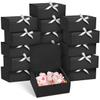 WLUSEAXI 15Pack Gift Boxes with Lids for Presents, 10x8x4 Inch Groomsmen Proposal Box, Black Gift Box with Ribbon for Bride Shower, Birthday, Wedding, Party, Graduation Gift view 1