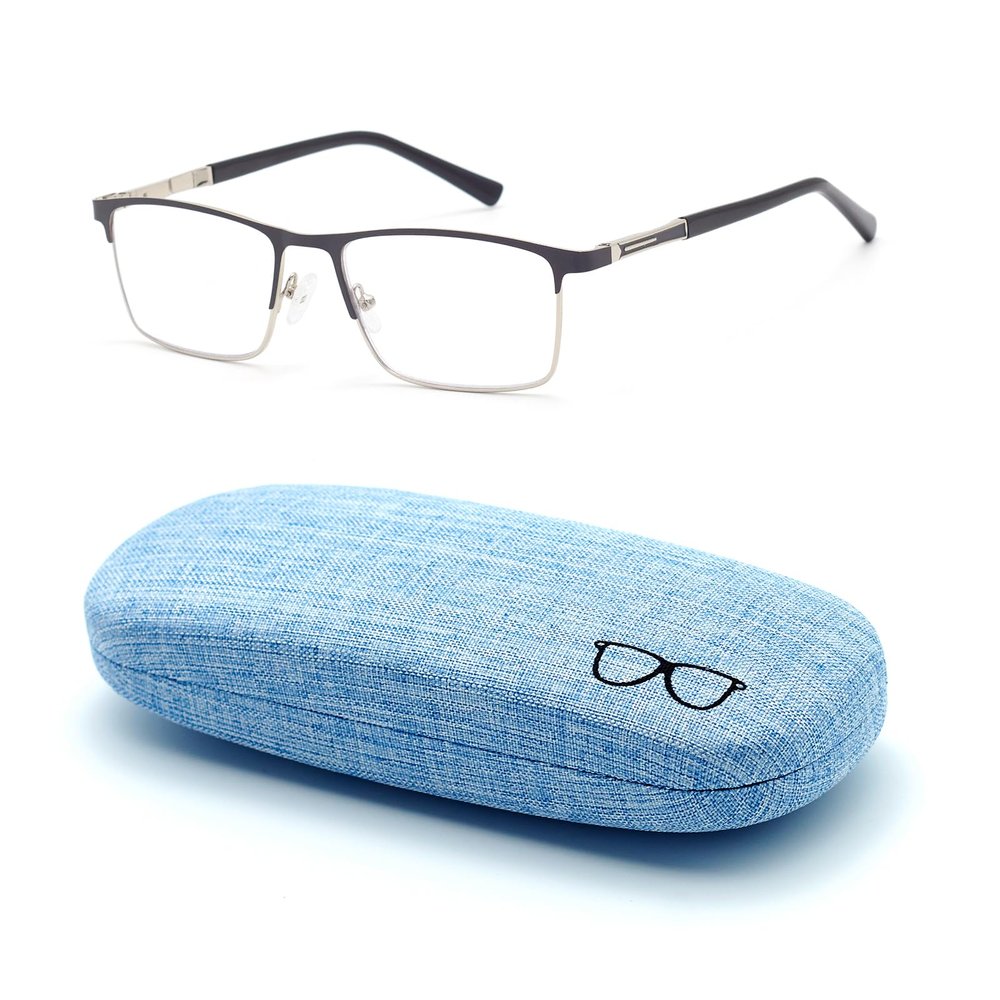 Autojouls Nearsighted Glasses for Distance with Hard Case Spring Hinge Blue Light Glasses Not Reading Glasses, C2-2.0 x