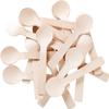 AKOAK 100 Pcs Mini Round Wooden Spoon, 3.9 "Disposable Tasting Sampling Spoon, Disposable Wooden Tableware for Parties, Camping, Weddings, Jellies, Puddings, Yogurt, Desserts, Cakes, Ice Cream view 2