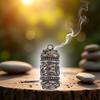 1Pc Vintage Brown Brass Necklace Pendant Carving Scriptures Buddhist Pendant Medicine Pill Box Travel Pill Case Keychain Cylindrical BoxPersonal Pill Organizers Over-the-Counter Medication view 3
