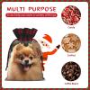 Kururi Christmas Gift Bags With Drawstring Pomeranian Dog Print Burlap Gift Bags Christmas Linen Treat Sacks Gift Wrapping Bags Xmas Holiday Party Favors Bags view 4