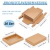BENECREAT 20 Pack Brown Kraft Paper Drawer Boxes, 5.3x3.8x1 Inch Rectangle Kraft Paper Gift Box Cookie Boxes for Wedding Party Gifts, Jewellery Packaging view 2