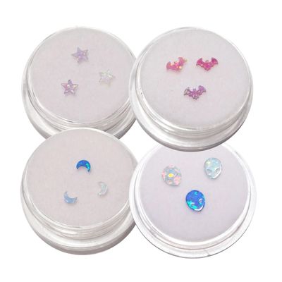 Chamon Premium 12 Pcs Opal Tooth Gems  Assorted Shapes Pentagram, Butterfly, Heart | DIY Teeth Gem Supplies
