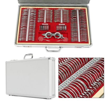 MuChaIOAK 266 PCS Trial Lens Set, Aluminum Case Optometry Optical Instrument, Metal Rim Aluminum Box Trial Frame, 266 Pcs Optical Trial Lens Set Optometry Kit (266 PCS)