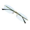 VisionGlobal Pure Titanium Frame for men/women Blue Light Blocking,Hand-set Diamond Fashion Glasses (Golden Blue, 3.00 Magnification) view 1