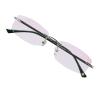 VisionGlobal Pure Titanium Frame for men/women Blue Light Blocking,Hand-set Diamond Fashion Glasses (Grey Pink, 4.00 Magnification) view 1