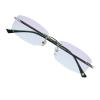 VisionGlobal Pure Titanium Frame for men/women Blue Light Blocking,Hand-set Diamond Fashion Glasses (Grey Purple, 1.50 Magnification) view 1