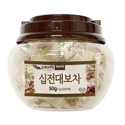 GAGOPA 100% Pure Natural Korean tea Herbal Tea Natural Tea bags No sugar Triangular Tea Bag (PLA) 50 Tea bags Healthy tea bags (Siquan Dabu Tea)