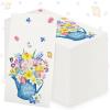 Yeaqee 200 Pcs Floral Disposable Napkins Flowers Paper Guest Towels Decoupage Napkins Disposable Decorative Hand Towel for Bathroom Summer Fall Tea Party Wedding Favor Supplies(Butterfly) view 1