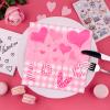 40 Count Pink Heart Napkins - 13 x 13 Inches Disposable Paper Napkins with Assorted Heart Designs for Valentine's Day, Romantic Dinners, Wedding Receptions, Engagement Parties Tableware Decorations view 4