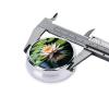 Water Lily Print Pill Box 3 Compartment Small Pill Case with Mirror Pill Organizer for Outdoor Travel Pocket Purse view 4