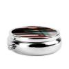 Abstract Triangle Striped Print Pill Box 3 Compartment Small Pill Case with Mirror Pill Organizer for Outdoor Travel Pocket Purse view 3