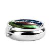 American Football Print Pill Box 3 Compartment Small Pill Case with Mirror Pill Organizer for Outdoor Travel Pocket Purse view 3
