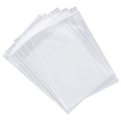 100PCS 6x9 Inch Clear Resealable Cellophane Plastic Bags Self Adhesive for Packaging Bakery Candle Soap Cookie Photo Jewelry