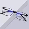 Wcxixo Quality Readers Spring Hinge Glasses for Reading for Men, Blue Light Blocking, Stylish Metal Full Frame Readers view 2